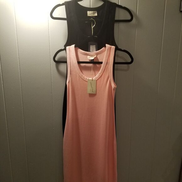 Universal‎ Threads Women's 2pc Black/Prink Ribbed Tank Mini Dresses Size Small - Picture 1 of 5